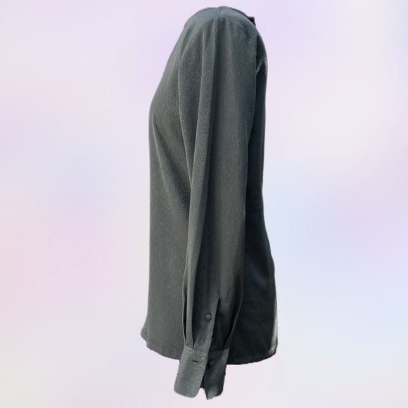 Chenille Jacquard Button Back Long Sleeve Blouse Talbots - Picture 3 of 11